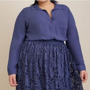 Torrid Challis Blouse size 1X